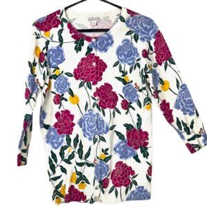 Merona 3/4-Sleeve Floral Cardigan